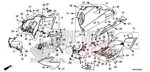 CARENAGE MILIEU CBR1000SPL de 2020